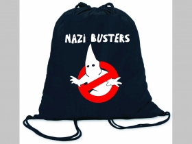 Nazi Busters ľahké sťahovacie vrecko ( batôžtek / vak ) s čiernou šnúrkou, 100% bavlna 100 g/m2, rozmery cca. 37 x 41 cm.